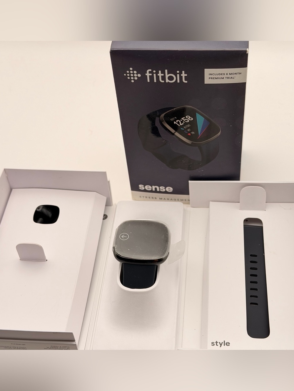Fitbit Sense Advanced, Full Set, New, Blue & Silver, Charger Included